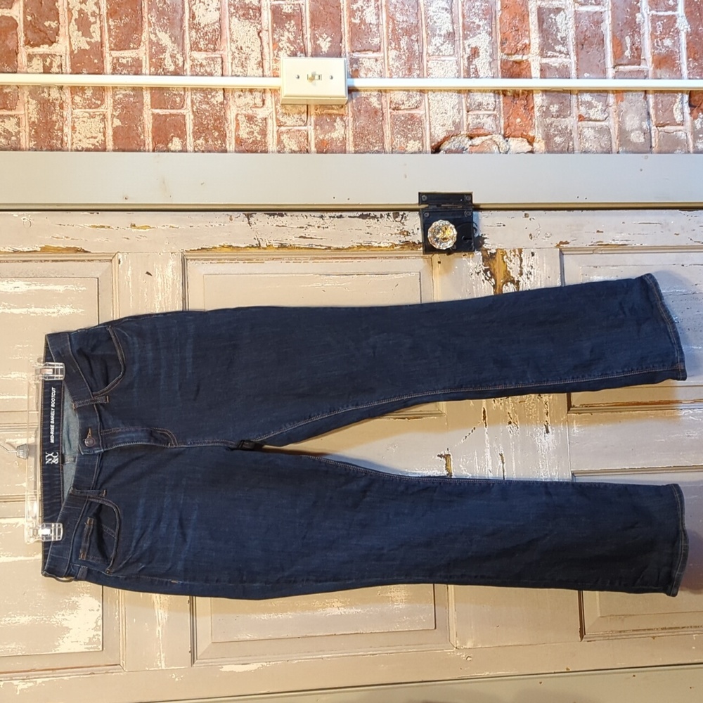 NY &C Jeans Essentail Mid-rise Barely Bootcut 14 Dark Blue Wash